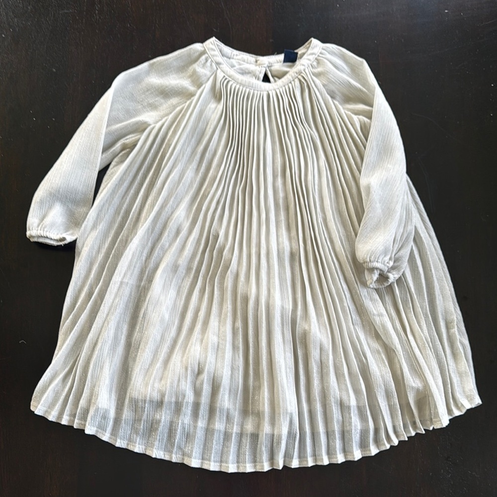 GAP Silver Sparkle Pleated Dress